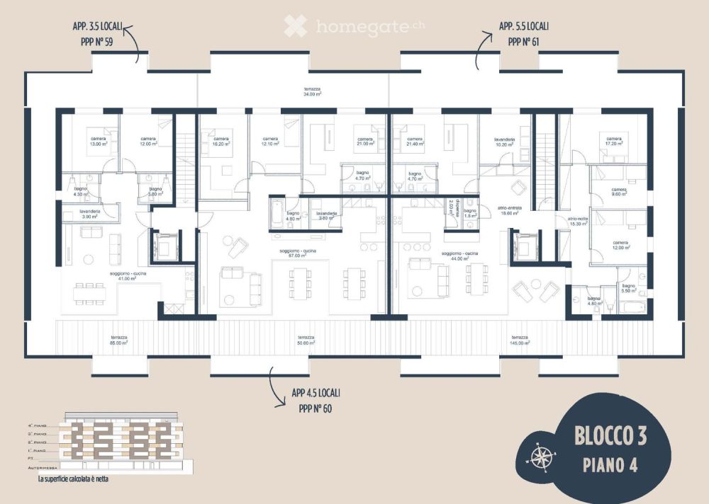 Attico 3.5 locali standing superiore - Bild 6