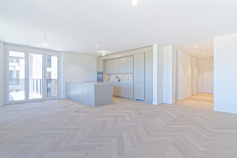 Erstbezug- 4.5-Zimmer Wohnung im 1. Obergeschoss mit Weitsicht - Wohnbereicht mit offener Küche