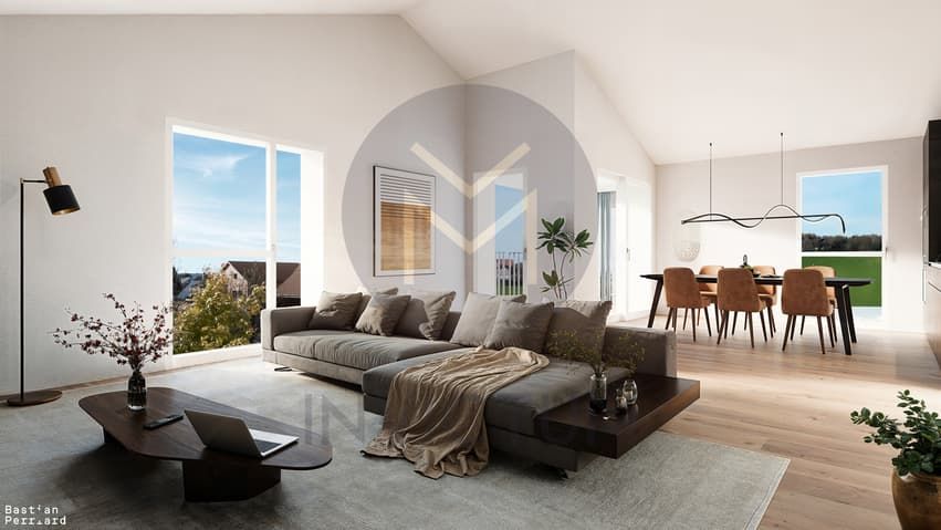 Rez de jardin - www.loreedumoleson.ch - 3.5 102 m2 - Grand séjour lumineux