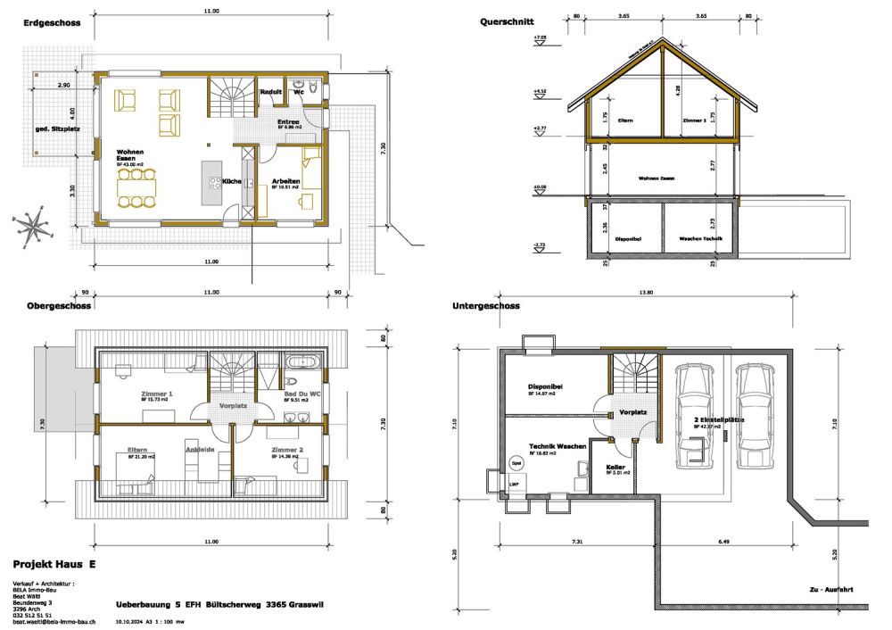 Neubau von 5 EFH mit inkl. je 2 Einstellhallenplätze ab1'060'000 Sfr. -  Bild 8