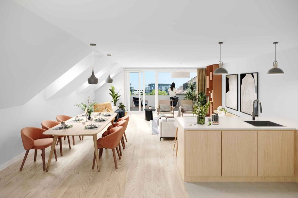Résidence Innaé | Lot 24 - Séjour avec espace salle à manger
