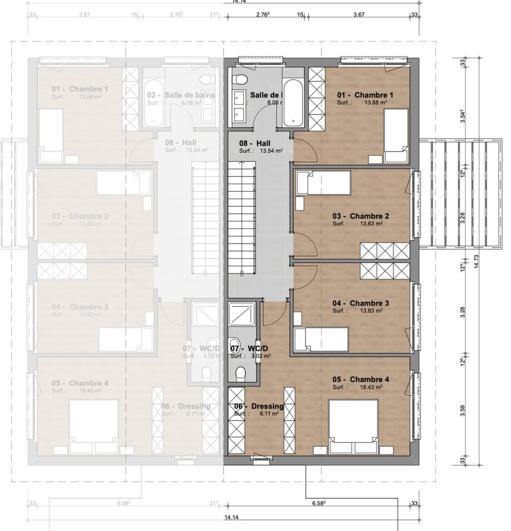 NOUVELLE PROMOTION - 2 VILLAS JUMELÉES DE STANDING À MONTAGNY (FR) -  Bild 5