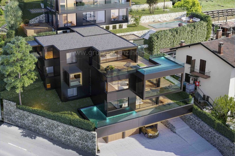 APPARTAMENTO 4,5 LOCALI VISTA LAGO CON PISCINA PRIVATA -  Bild 1