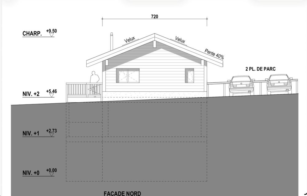 Chalet d'exception avec vue panoramique aux Morands - Façade Nord