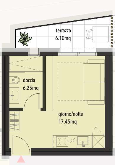 Bellinzona - Loft 1.5 locali - ideale per investimento -  Bild 1