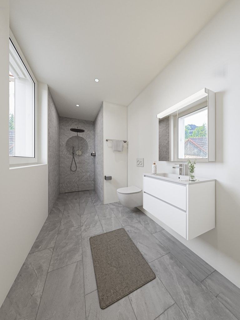 Moderne 2.5-Zimmer Maisonettewohnung - Visualisierung Bad W1.2