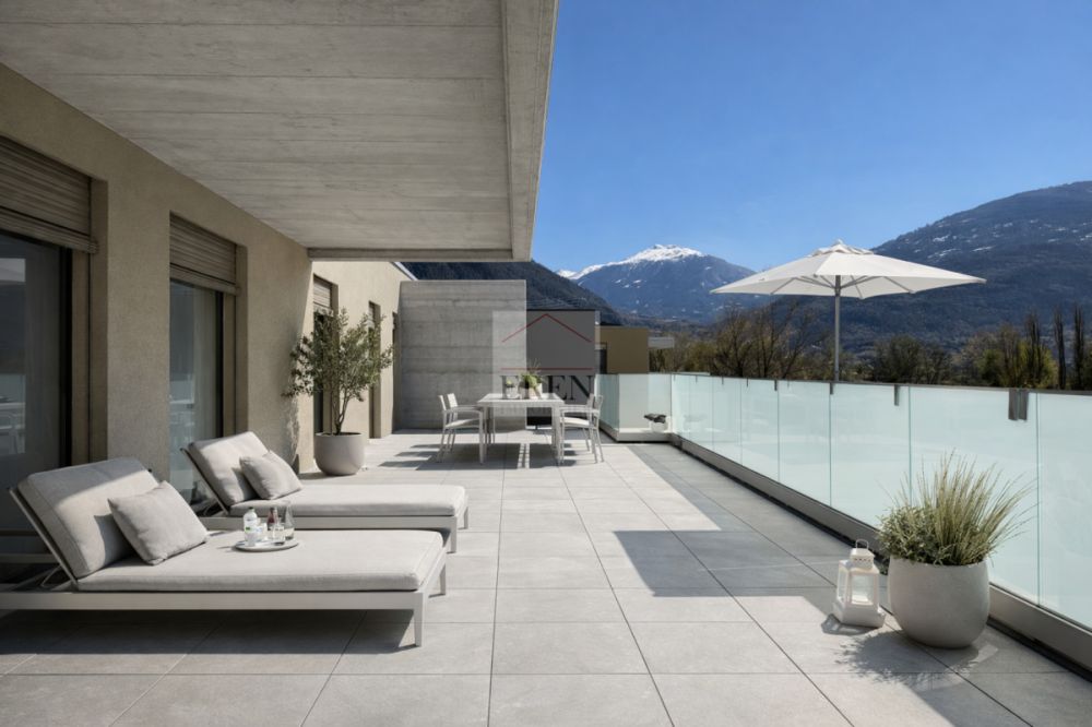 Spacieux attique 4,5 pièces neuf avec terrasse panoramique de 68 m2 - Livraison juin 2026 - Résidence Alegria à Uvrier (Sion) - Attique 4,5 pièces à vendre
