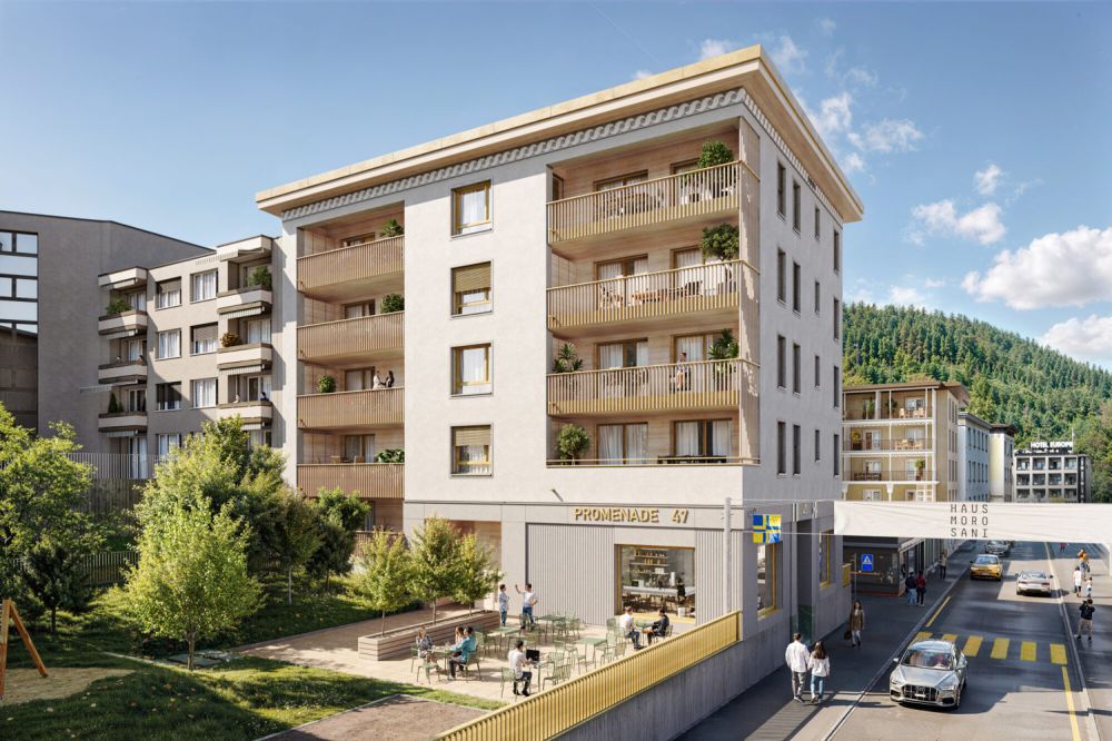 3 1/2-ZW NEUBAU HAUS MOROSANI, NR. 2.01 (Zweitwohnung) - Visu_Ansicht 1