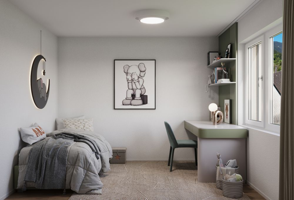 4.5 Z.-EG-Wohnung B im Haus A, 138 m² Netto Wohnfläche, 25m² Sitzplatz - Zimmer 1