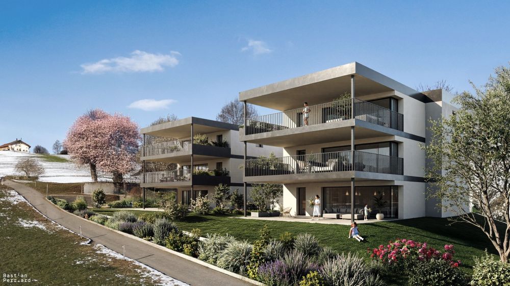 Appartement de standing neuf de 3.5 p. avec vue panoramique sur les montagnes à La Tour-de-Trême -  Bild 1