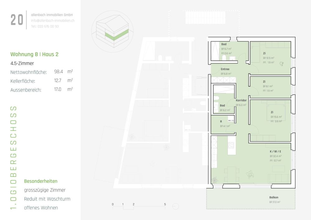 "STERNEN" Moderne 4.5-Zimmer-Neubauwohnung in Heimberg -  Bild 5
