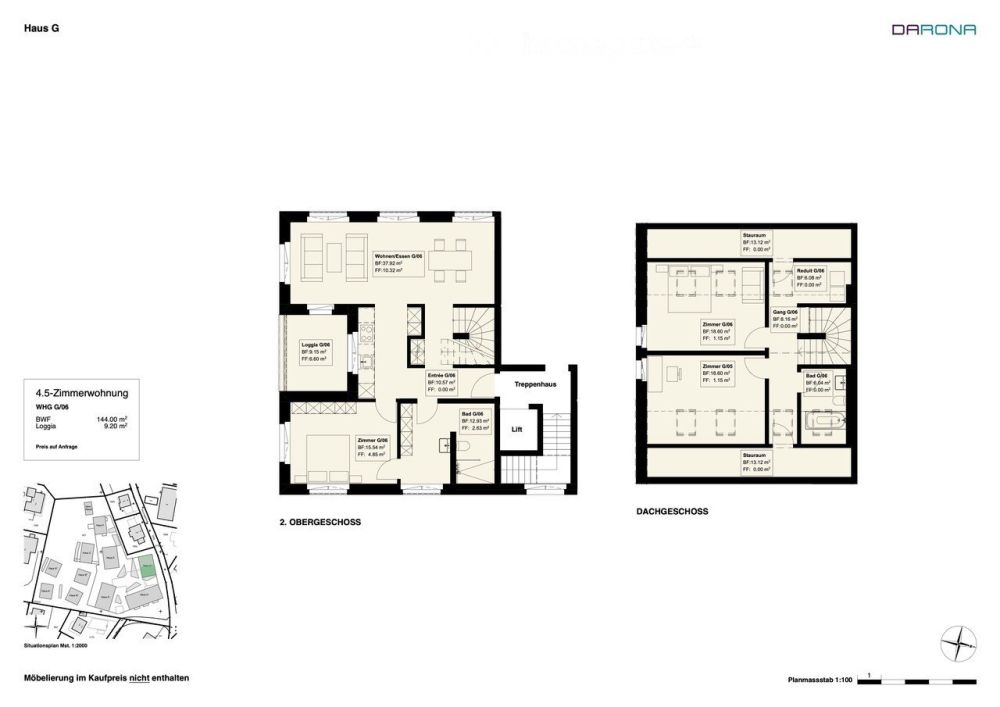 Moderne 4.5-Zimmer-Neubau-Wohnung mit Balkon in Schinznach-Dorf -  Bild 1