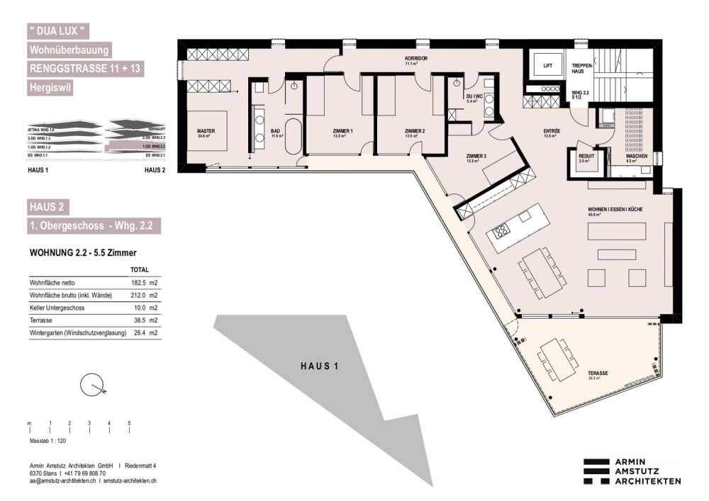 DUA LUX " Exklusive 5.5 Zi.- Wohnung mit See- und Bergsicht  -  2.2 - Bild 3