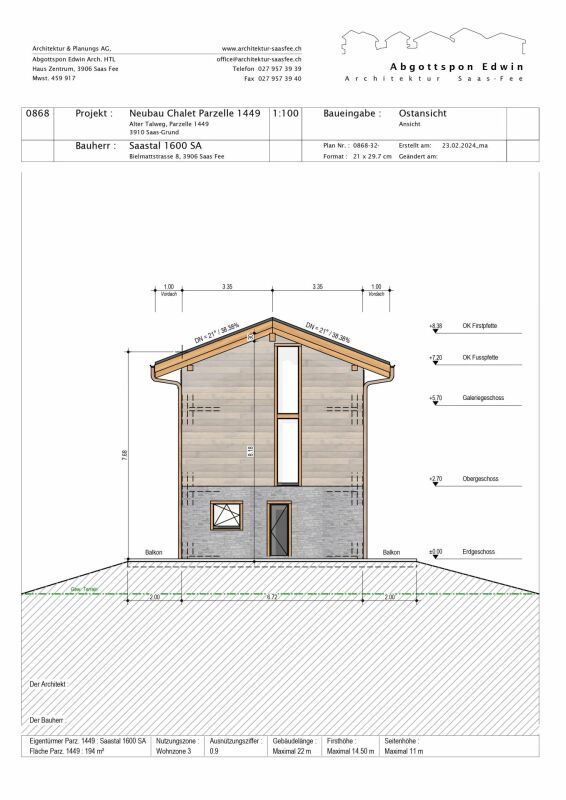 Snowstar Zen Lauinen Saas-Grund Neubau 2025. Attraktives Einfamilienhaus im Grünen. Hauptwohnsitz. Inkl. 2 Parkplätze. - Bild 12