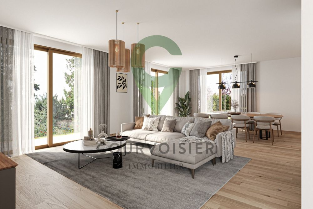 La résidence des quatre - 3 Villas de 6.5 pièces à La Tour-de-Peilz - Rez - Salon