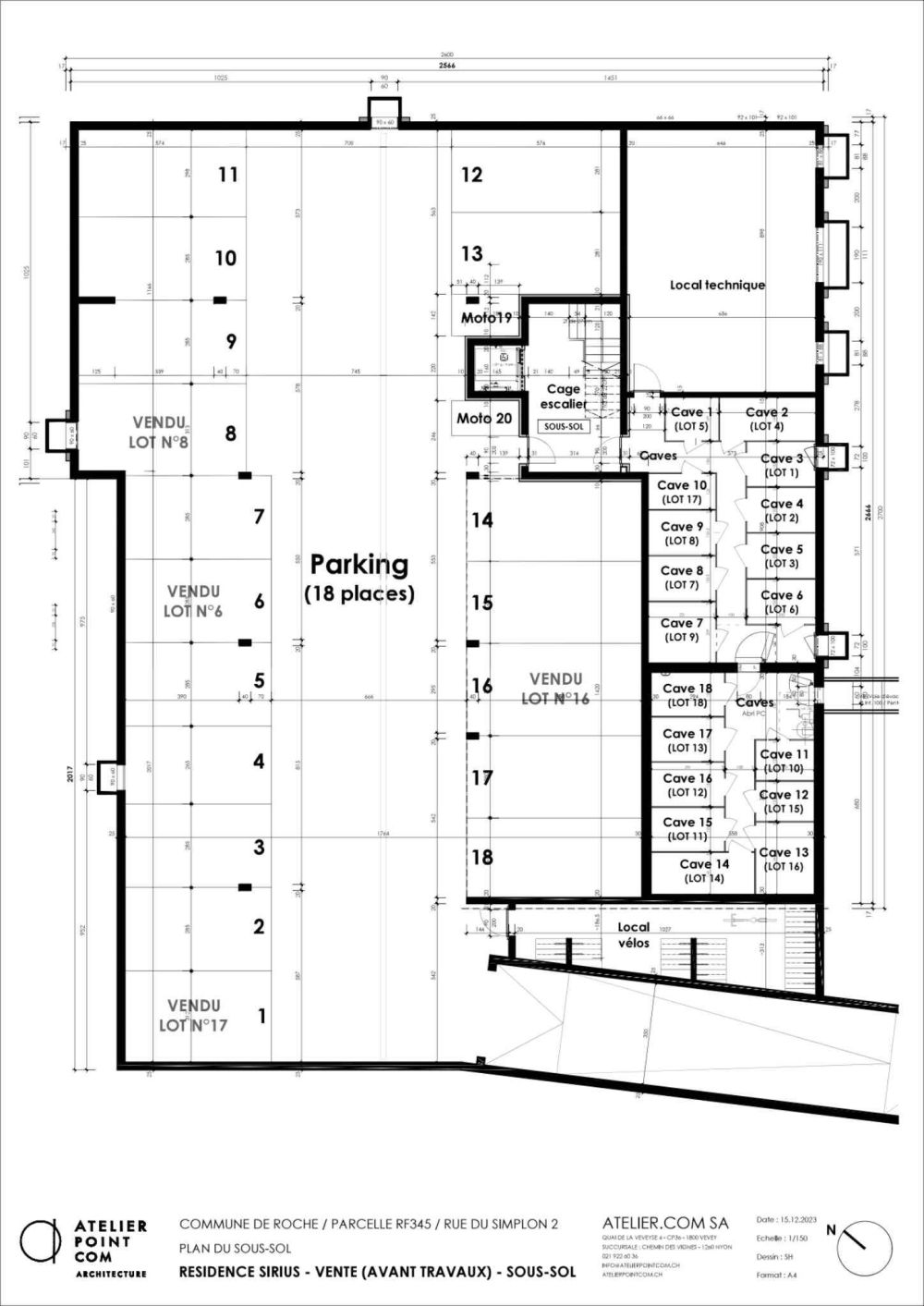 Appartement 3.5 pièces à Roche VD - Lot 4 - Plan