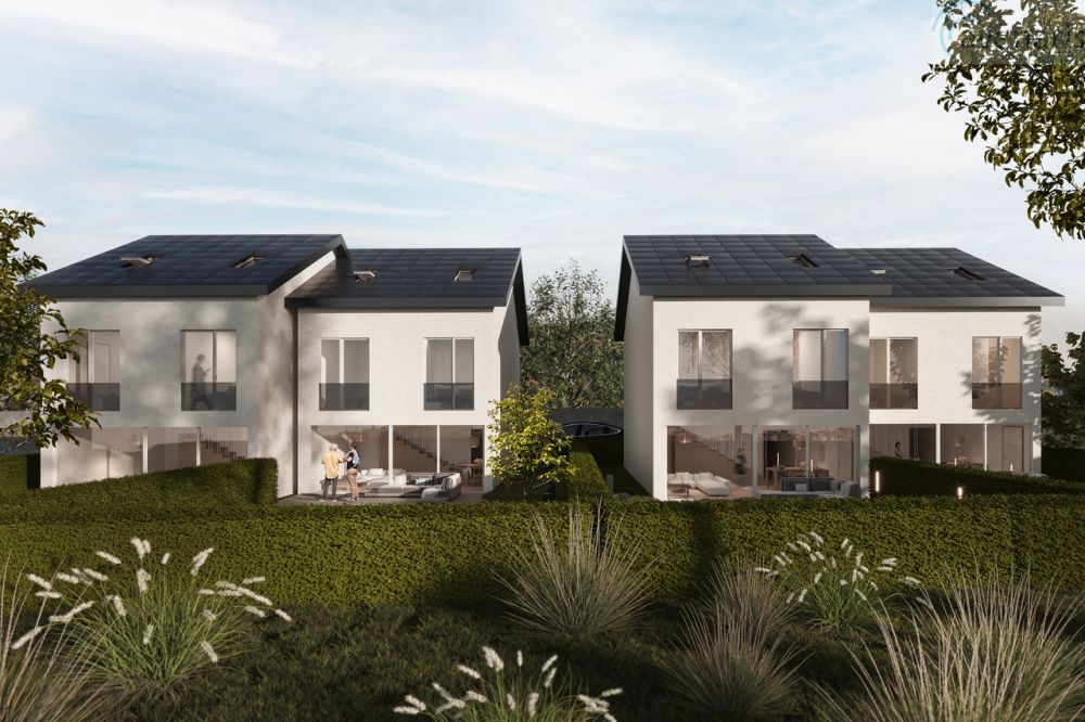 Neubau: moderne und grosszügige Doppeleinfamilienhäuser - Ansicht Visualisierung