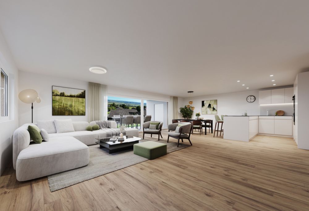 5.5 Z.-EG-Wohnung B im Haus B mit 137 m² NWF, 25m² Sitzplatz - EG - Wohnen