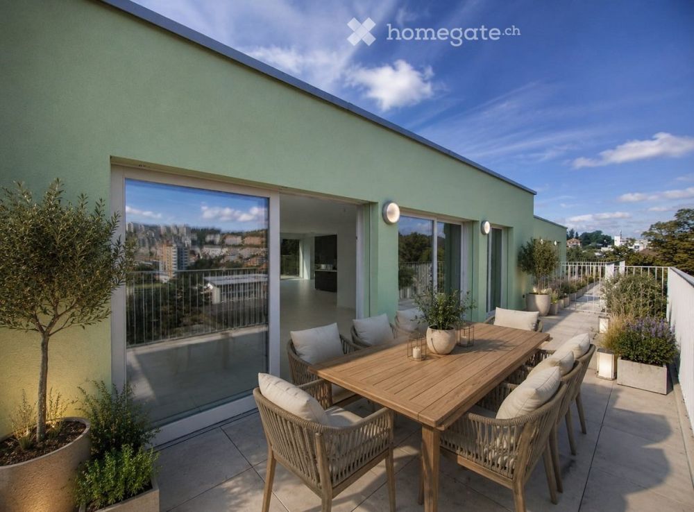 Prächtiges 6,5-Zimmer-Attikapartment mit Terrasse und Panoramablick in La Chaux-de-Fonds -  Bild 4