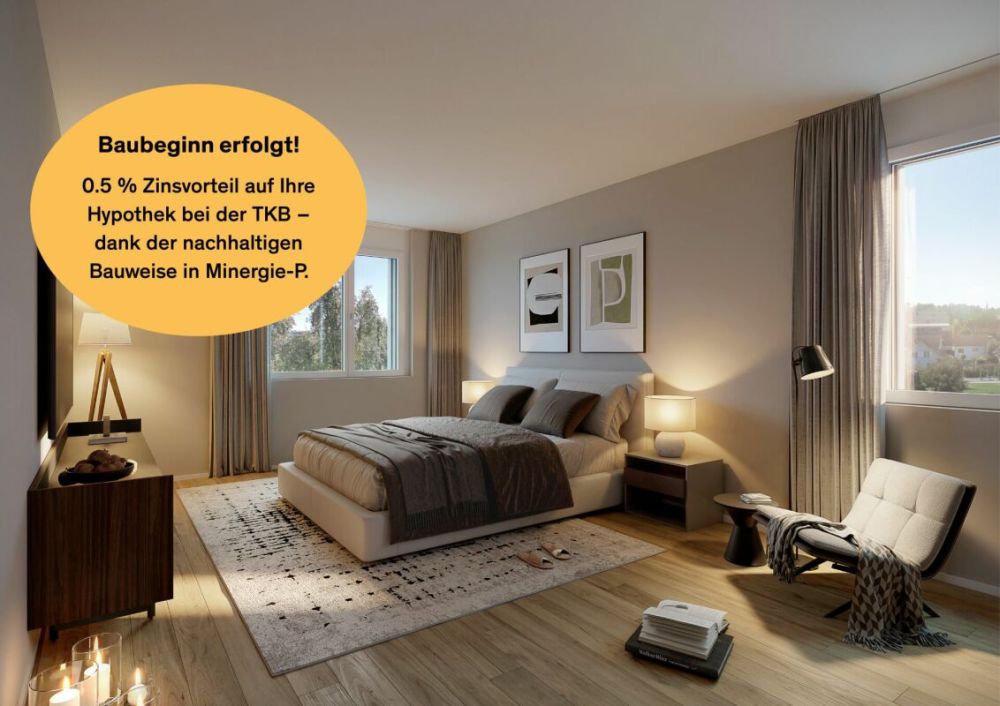 Neubauprojekt «Fliedergarten» - modernes Wohnen mit Stil und Nachhaltigkeit - hochwertige Obergeschosswohnung -  Bild 1