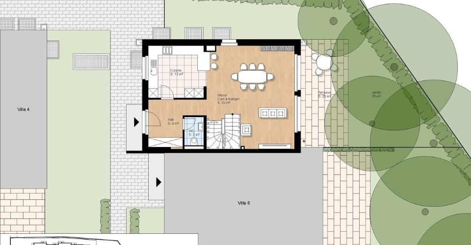 Founex Village - situation calme - Villa 5 sur plans avec 4 chambres - Maison 5.5 pièces - image - 9
