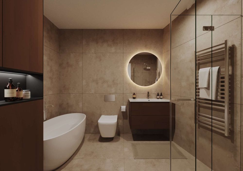 Luxuriöse 4 1/2 Zimmer Neubau Wohnung - Wohnung 102_Bad