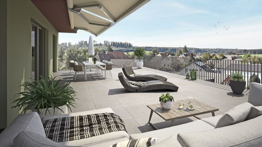 3.5-Zi.-Attika mit 90 m² Terrasse in Biberist kaufen - Bild 1