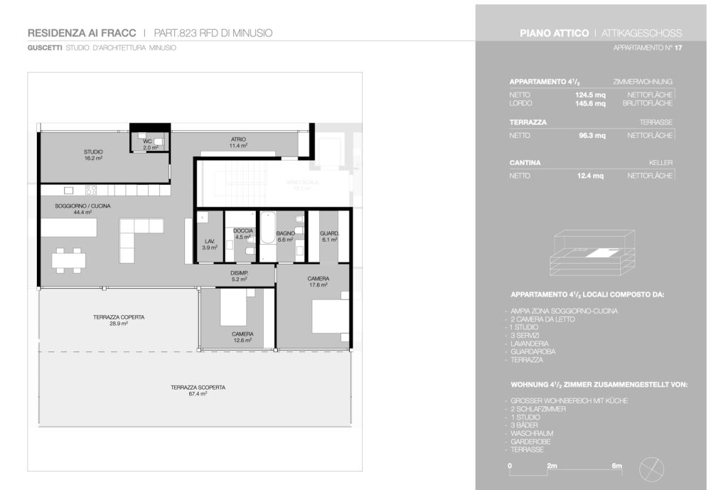 Residenza ai Fracc, splendido attico 4.5 locali -  Bild 5