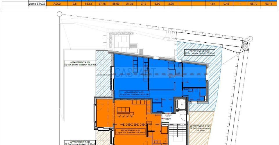 Lot A201: appartement de standing 3,5 pc - Appartement 3.5 pièces - image - 2