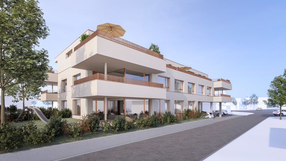 Moderne 3.5 Zimmer Neubauwohnung mit grossem Balkon - Aussenansicht