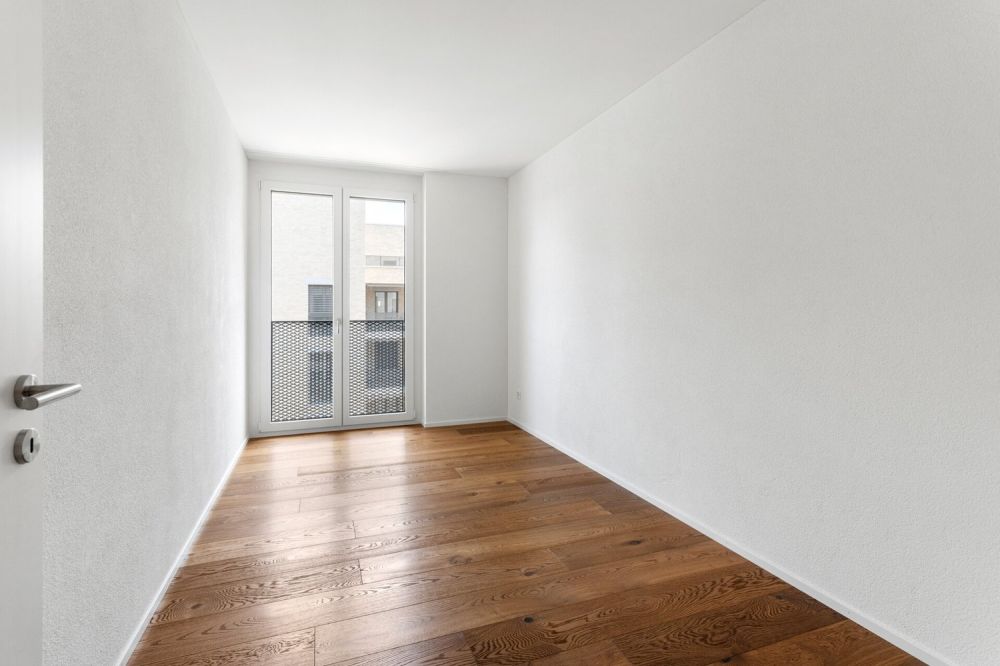 Schlüsselfertiger Erstbezug: Grosszügige Neubauwohnung im Ziegelei-Qua - Helles Schlafzimmer mit angenehmer Wohnatmosphäre
