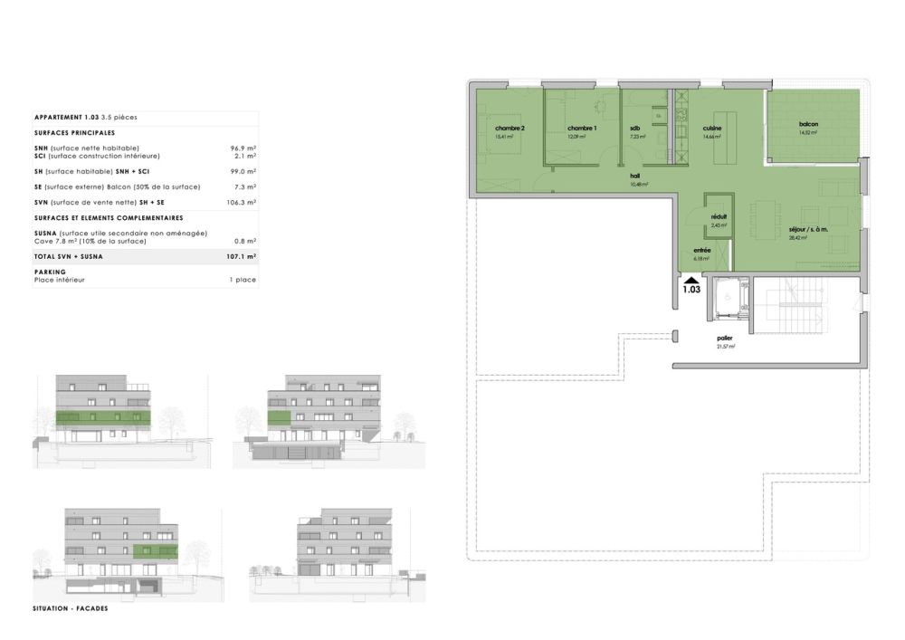 3.5 de standing, au pied du Moléson, proche du centre de Bulle - Bild 5