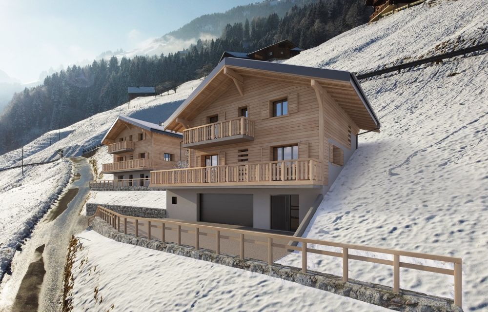 Einzeln stehendes Chalet "Les Pommats A" zum Verkauf in Val d"Illiez – Baugenehmigung liegt vor -  Bild 1