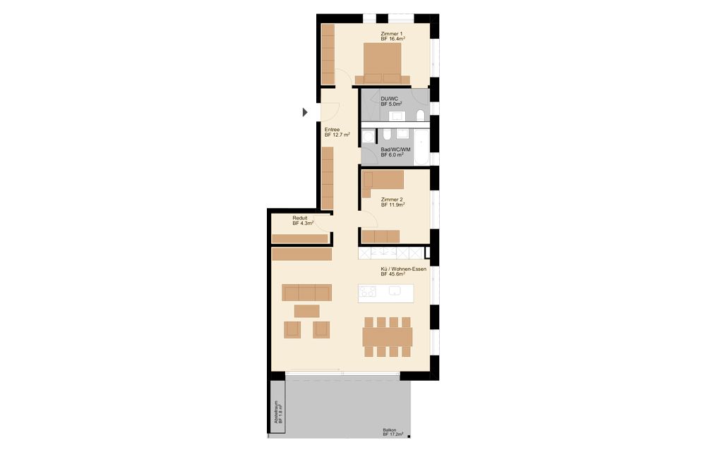 Besondere 3,5-Zimmer Terrassenwohnung mit sonniger Terrasse (Top A1.2) -  Bild 7