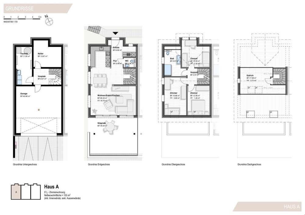 Neubau drei moderne Einfamilienhäuser nach Minergie-Standard in Riedstätt -  Bild 10