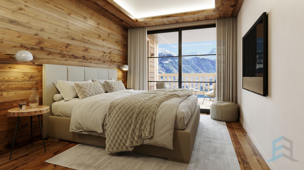 Weisshorn Lodge - Investissement locatif premium au coeur de Grimentz - Weisshorn Lodge - Chambre / Weisshorn Lodge - Zimmer / Weisshorn Lodge - Room