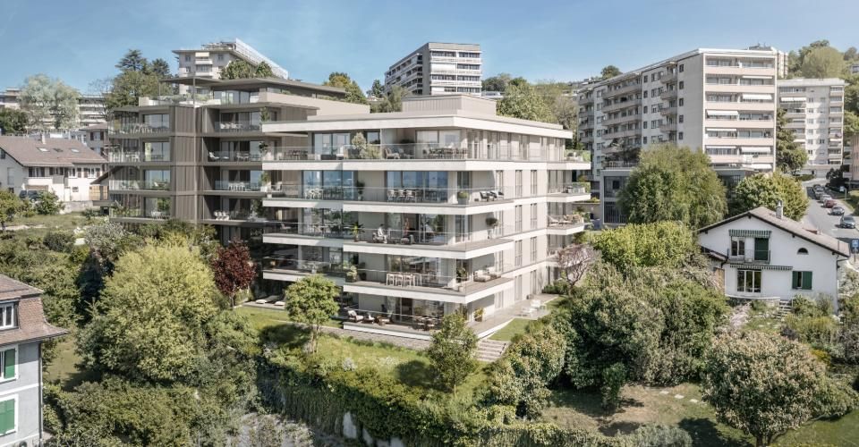 AUX PORTES DE LAUSANNE — ATTIQUE NEUF - 5,5 pièces · Vue panoramique - Attique 5.5 pièces - image - 3