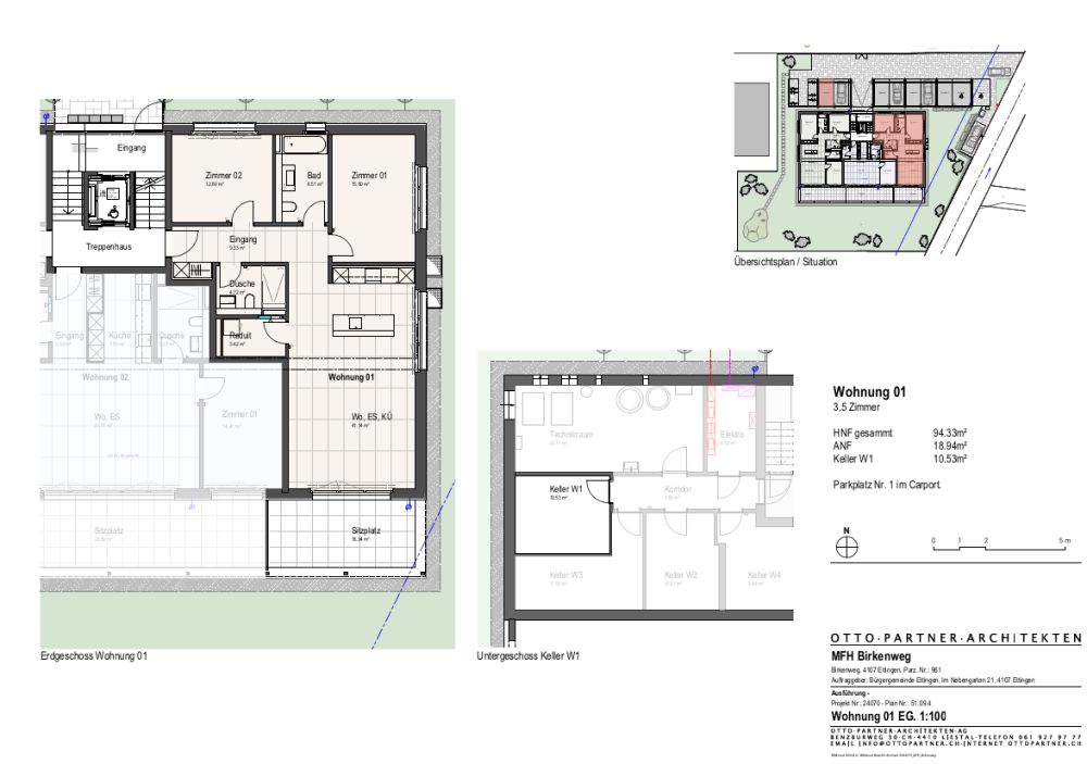 Attraktive 3.5-Zimmer-Wohnung EG (Neubau) in ruhiger Lage von Ettingen -  Bild 4