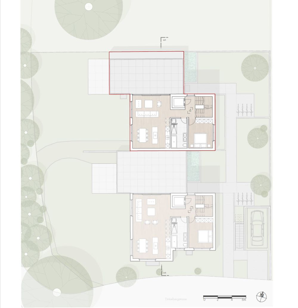 Neubau Dinkelbergstrasse, Wohnung 4 - Maisonette-Attika - Grundriss