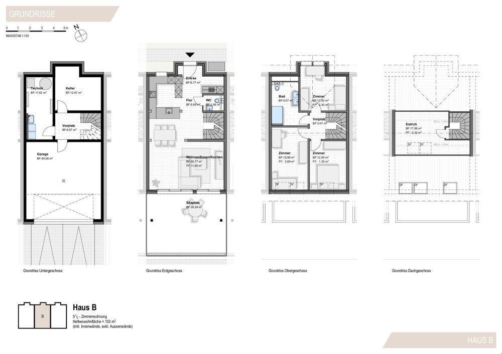 Neubau drei moderne Einfamilienhäuser nach Minergie-Standard in Riedstätt -  Bild 11
