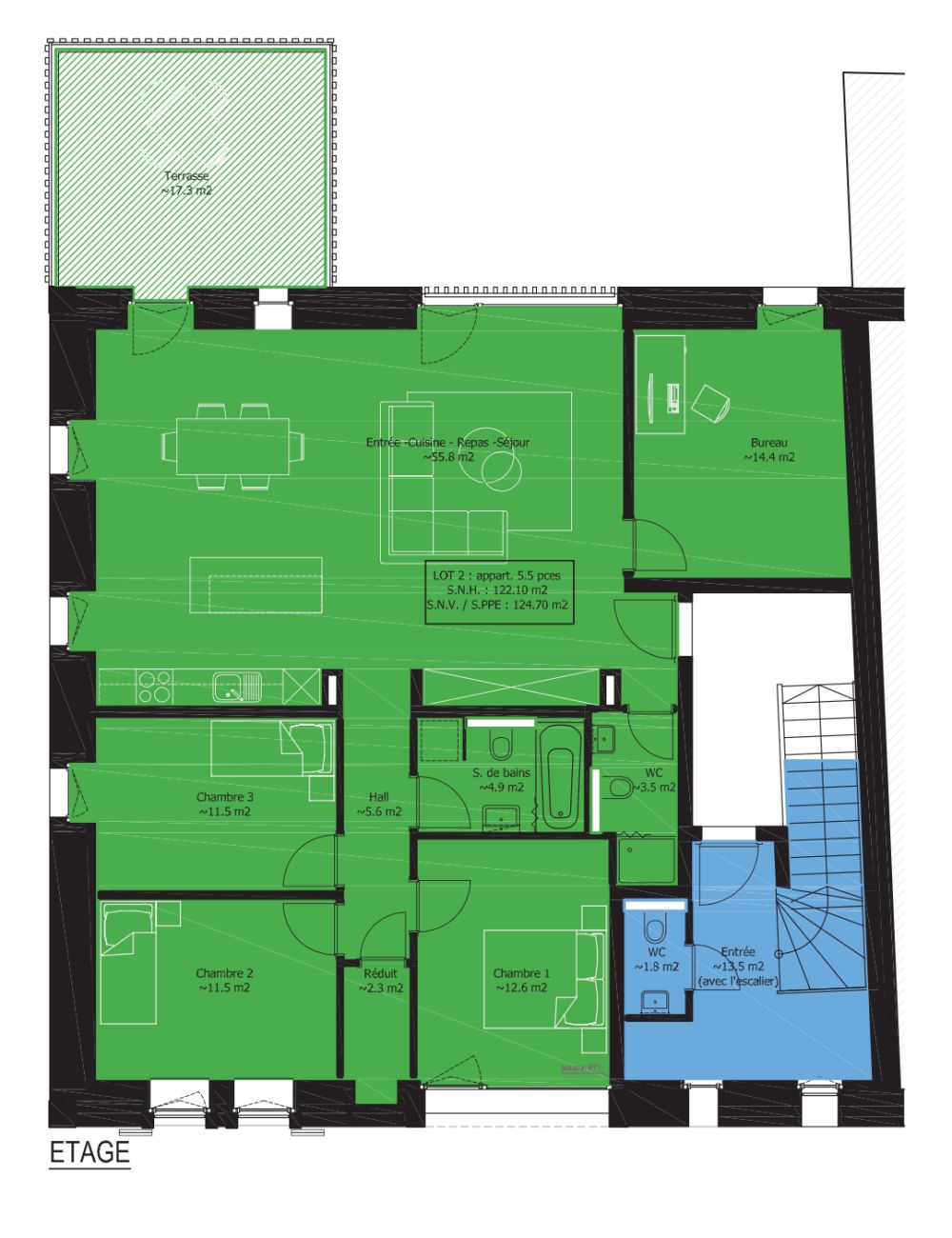 Le chantier a débuté ! Construction de 3 appartements de 4.5 et 5.5 pièces. Dès CHF 795'000.--. -  Bild 11