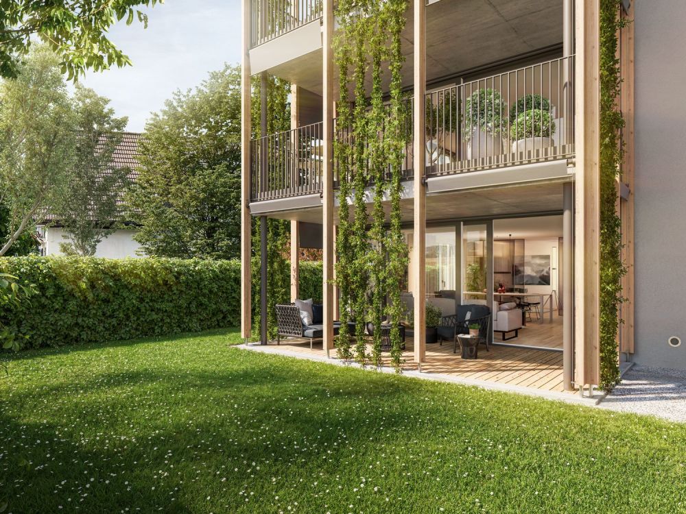 Ihr privates Gartenparadies: Moderne 4.5-Zimmer Wohnung zentral in Rüfenacht -  Bild 1
