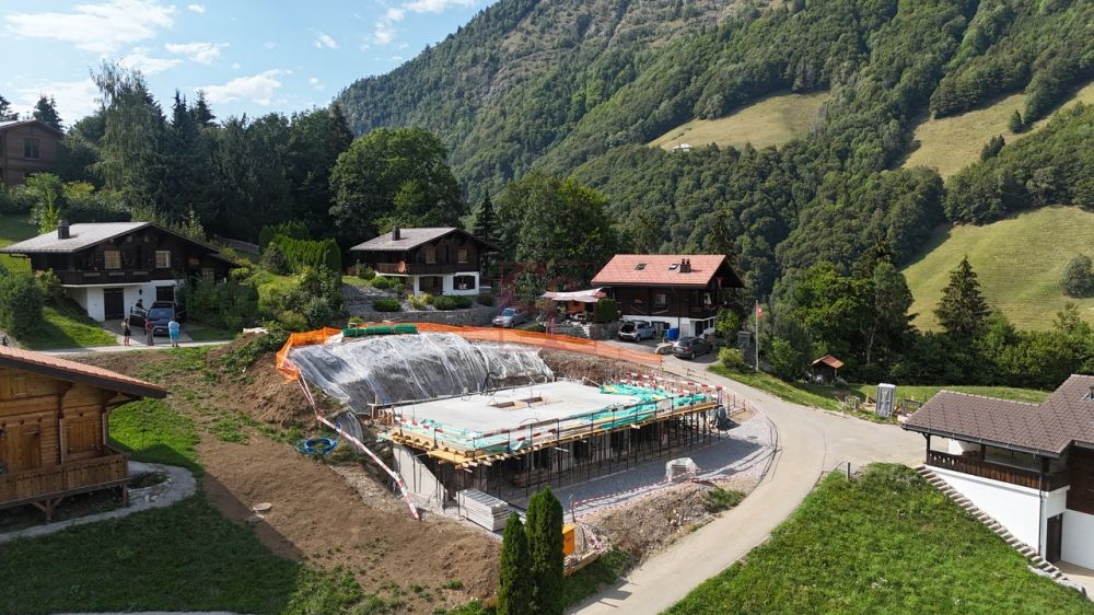 A 10min de Charmey - Deux 4.5 pcs neufs au charme alpin - Vue du chantier