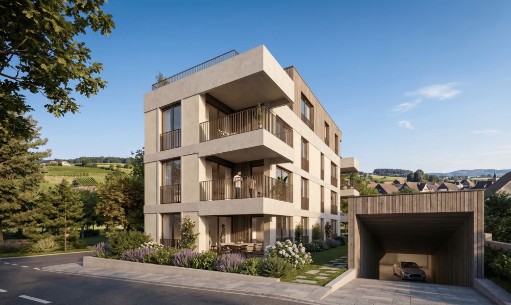 Moderne 4.5-Zimmer-Neubauwohnung in Rekingen AG – Idyllisches Wohnen mit Weitblick -  Bild 2