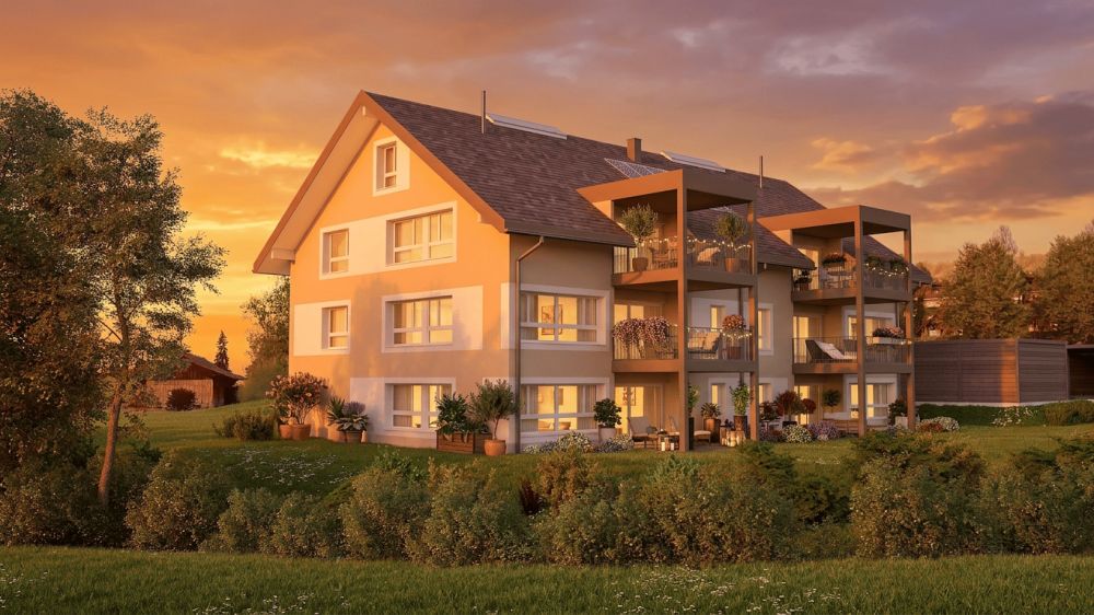Stadtnah auf dem Land: Moderne 4.5-Zimmer-Neubauwohnung an ruhiger Lage in Hettiswil -  Bild 1