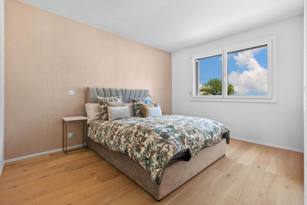 Appartement neuf de 4.5 pièces au coeur d'Oron-la-Ville - Précédente réalisation - Chambre - non contractuel