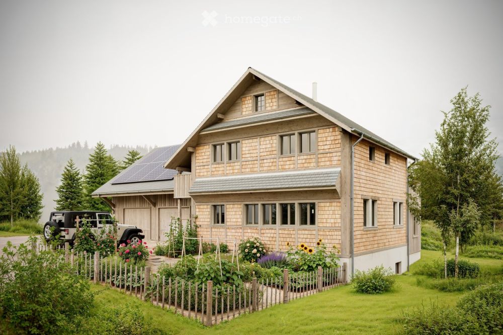 Neubau-Bauernhaus mit Minergie-Standard in idyllischer Lage -  Bild 1