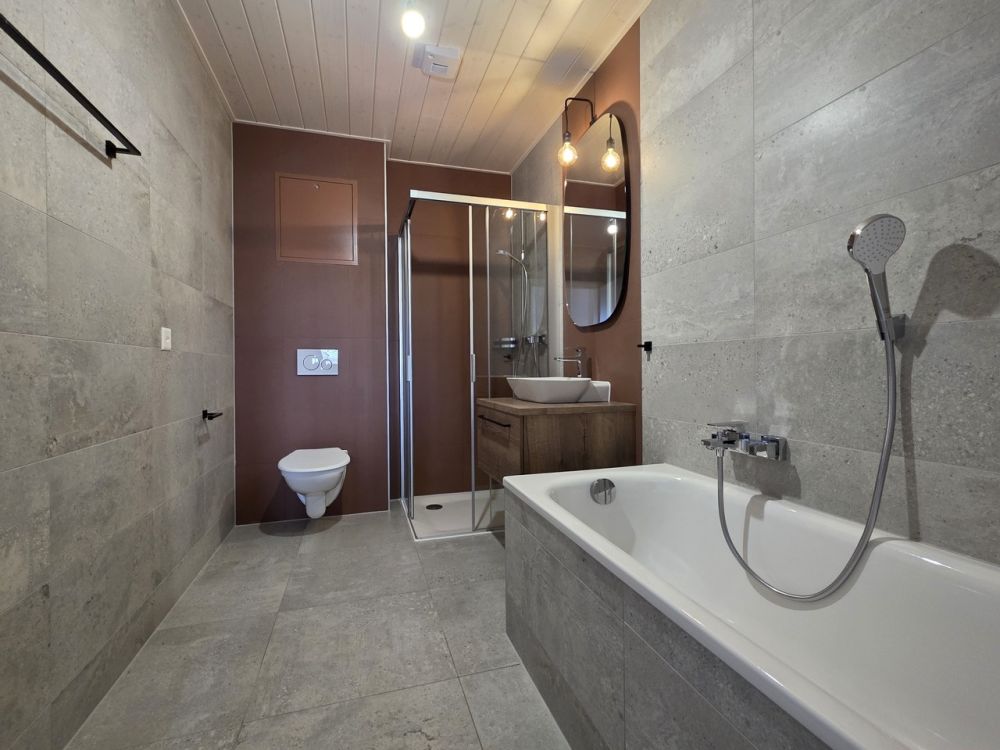 Appartement neuf de 3.5 pièces au coeur d'Oron-la-Ville - Précédente réalisation - Salle de bain - non contractuel