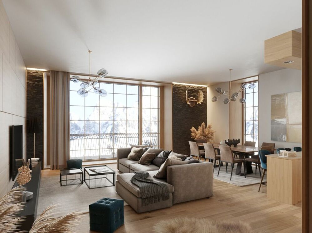 Residence du Glacier an zentraler ruhiger Lage. T5. Die Aussicht aus dieser Sousterrainwohnung ist eingeschränkt. -  Bild 3