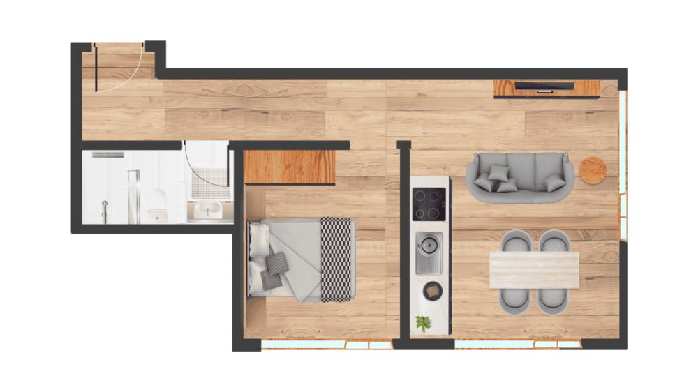 Dom 4545 - Besitzen Sie Ihr exklusives Hotelstudio oder Ihre Hotelsuite in Saas-Fee - betrieben von Dorint Hotels & Resorts. - Bild 5